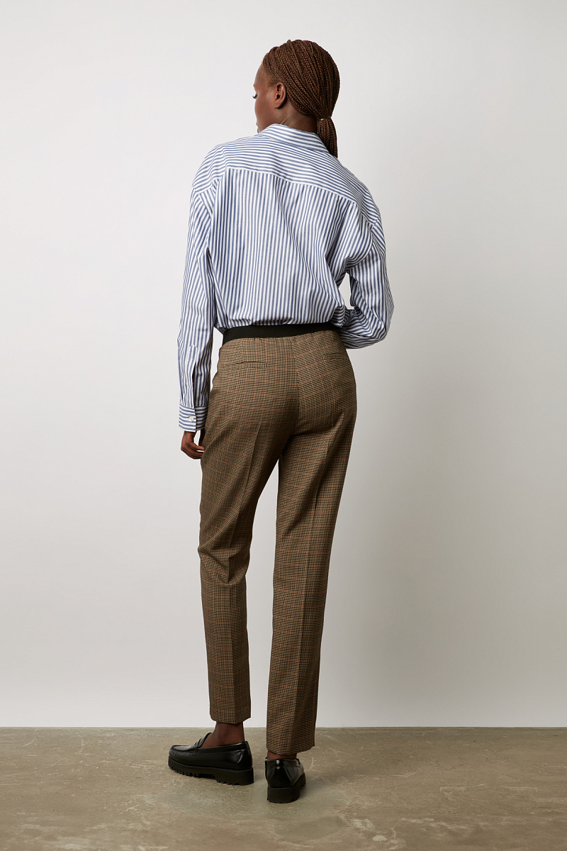 EDGARD - Брюки прямого кроя с принтом "гусиная лапка"