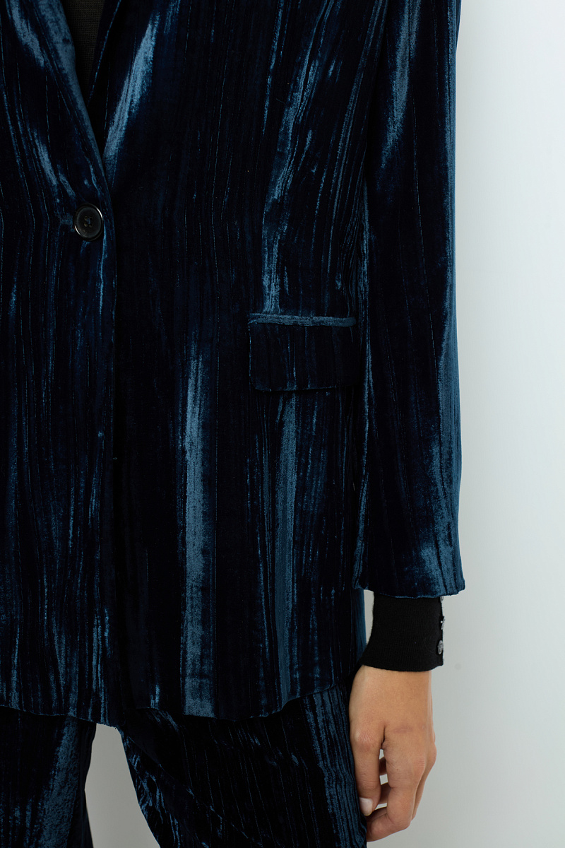 MALVYNN - Жакет из бархата с "жатым" эффектом